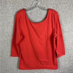 Boden Plus Size Top Womens 16/18 Orange 3/4 Sleeves Minimalist Elevated Casual